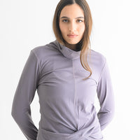 Alaska Turtleneck Long Sleeve Shirt - Feather Ash